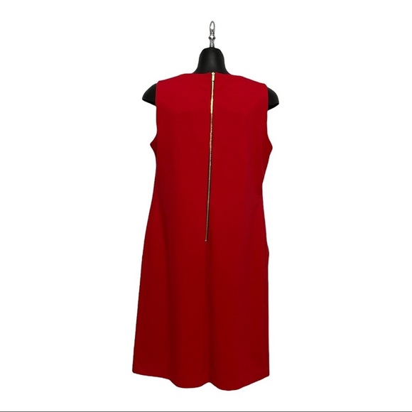 NWOT Liz Claiborne Large Red Sheath Dress w/Pockets Size Large - Picture 3 of 5